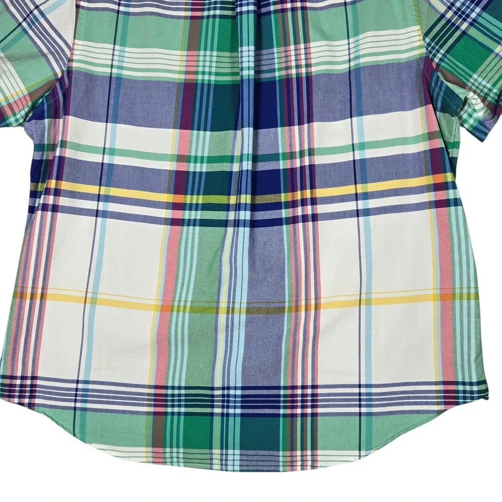 Polo Ralph Lauren Button Down Shirt Mens XL Multi Color Plaid Classic Fit Cotton